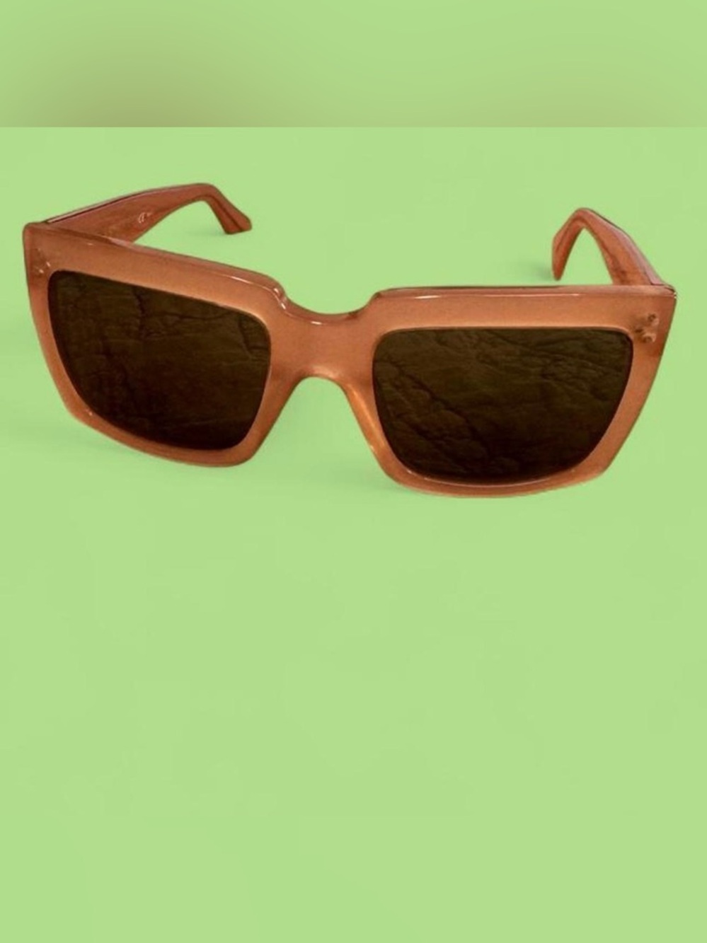 Celine Brown Square Oversized Sunglasses with Dark Lenses - Picture 4 of 5